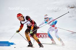 06.01.2015, Val Mustair, Switzerland (SUI): Hanna Kolb (GER), Stina Nilsson (SWE), (l-r)  - FIS world cup cross-country, tour de ski, individual sprint, Val Mustair (SUI). www.nordicfocus.com. © Felgenhauer/NordicFocus. Every downloaded picture is fee-liable.