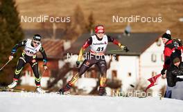 06.01.2015, Val Mustair, Switzerland (SUI): Celia Aymonier (FRA), Sandra Ringwald (GER), (l-r)  - FIS world cup cross-country, tour de ski, individual sprint, Val Mustair (SUI). www.nordicfocus.com. © Felgenhauer/NordicFocus. Every downloaded picture is fee-liable.