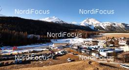 05.01.2015, Val Mustair, Switzerland (SUI): overview of Team area and competition site in Val Mustair - FIS world cup cross-country, tour de ski, training, Val Mustair (SUI). www.nordicfocus.com. © Felgenhauer/NordicFocus. Every downloaded picture is fee-liable.