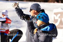 05.01.2015, Val Mustair, Switzerland (SUI): Sandra Spitz (GER), FIS event coordinator, watches the athletes testing the drop - FIS world cup cross-country, tour de ski, training, Val Mustair (SUI). www.nordicfocus.com. © Felgenhauer/NordicFocus. Every downloaded picture is fee-liable.