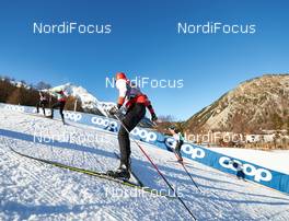 05.01.2015, Val Mustair, Switzerland (SUI): Alex Harvey (CAN) training at the steep Coop hill - FIS world cup cross-country, tour de ski, training, Val Mustair (SUI). www.nordicfocus.com. © Felgenhauer/NordicFocus. Every downloaded picture is fee-liable.