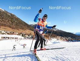 05.01.2015, Val Mustair, Switzerland (SUI): Michal Lamplot (CZE), FIS media coordinator, having fun at the steep uphill - FIS world cup cross-country, tour de ski, training, Val Mustair (SUI). www.nordicfocus.com. © Felgenhauer/NordicFocus. Every downloaded picture is fee-liable.