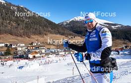 05.01.2015, Val Mustair, Switzerland (SUI): Estonian (EST) coach high above the ski stadium - FIS world cup cross-country, tour de ski, training, Val Mustair (SUI). www.nordicfocus.com. © Felgenhauer/NordicFocus. Every downloaded picture is fee-liable.