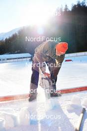 05.01.2015, Val Mustair, Switzerland (SUI): Timekeeping preparations - FIS world cup cross-country, tour de ski, training, Val Mustair (SUI). www.nordicfocus.com. © Felgenhauer/NordicFocus. Every downloaded picture is fee-liable.
