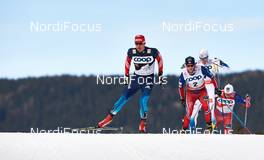 08.01.2015, Cortina-Toblach, Italy (ITA): Evgeniy Belov (RUS), Martin Johnsrud Sundby (NOR), Calle Halfvarsson (SWE), (l-r)  - FIS world cup cross-country, tour de ski, pursuit men, Cortina-Toblach (ITA). www.nordicfocus.com. © Felgenhauer/NordicFocus. Every downloaded picture is fee-liable.