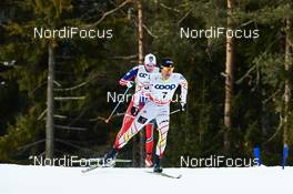 08.01.2015, Cortina-Toblach, Italy (ITA): Niklas Dyrhaug (NOR), Alex Harvey (CAN), (l-r)  - FIS world cup cross-country, tour de ski, pursuit men, Cortina-Toblach (ITA). www.nordicfocus.com. © Felgenhauer/NordicFocus. Every downloaded picture is fee-liable.