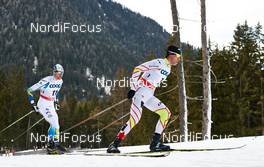 08.01.2015, Cortina-Toblach, Italy (ITA): Daniel Richardsson (SWE), Alex Harvey (CAN), (l-r)  - FIS world cup cross-country, tour de ski, pursuit men, Cortina-Toblach (ITA). www.nordicfocus.com. © Felgenhauer/NordicFocus. Every downloaded picture is fee-liable.