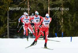 08.01.2015, Cortina-Toblach, Italy (ITA): Dietmar Noeckler (ITA), Roland Clara (ITA), Francesco De Fabiani (ITA), (l-r)  - FIS world cup cross-country, tour de ski, pursuit men, Cortina-Toblach (ITA). www.nordicfocus.com. © Felgenhauer/NordicFocus. Every downloaded picture is fee-liable.