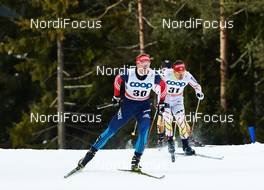 08.01.2015, Cortina-Toblach, Italy (ITA): Sergey Turyshev (RUS), Ivan Babikov (CAN), (l-r)  - FIS world cup cross-country, tour de ski, pursuit men, Cortina-Toblach (ITA). www.nordicfocus.com. © Felgenhauer/NordicFocus. Every downloaded picture is fee-liable.