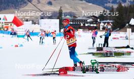 08.01.2015, Cortina-Toblach, Italy (ITA): Russian service man waiting for his athletes - FIS world cup cross-country, tour de ski, pursuit men, Cortina-Toblach (ITA). www.nordicfocus.com. © Felgenhauer/NordicFocus. Every downloaded picture is fee-liable.