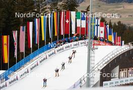 08.01.2015, Cortina-Toblach, Italy (ITA): Tim Tscharnke (GER), Roman Furger (SUI), Thomas Bing (GER), (l-r)  - FIS world cup cross-country, tour de ski, pursuit men, Cortina-Toblach (ITA). www.nordicfocus.com. © Felgenhauer/NordicFocus. Every downloaded picture is fee-liable.