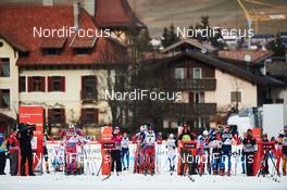 08.01.2015, Cortina-Toblach, Italy (ITA): Petter Northug (NOR), Martin Johnsrud Sundby (NOR), Evgeniy Belov (RUS), (l-r)  - FIS world cup cross-country, tour de ski, pursuit men, Cortina-Toblach (ITA). www.nordicfocus.com. © Felgenhauer/NordicFocus. Every downloaded picture is fee-liable.