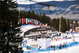 08.01.2015, Cortina-Toblach, Italy (ITA): Toblach ski arena ready for the race - FIS world cup cross-country, tour de ski, pursuit men, Cortina-Toblach (ITA). www.nordicfocus.com. © Felgenhauer/NordicFocus. Every downloaded picture is fee-liable.