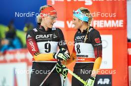 11.01.2015, Val di Fiemme, Italy (ITA): Denise Herrmann (GER), Nicole Fessel (GER), (l-r)  - FIS world cup cross-country, tour de ski, final climb women, Val di Fiemme (ITA). www.nordicfocus.com. © Felgenhauer/NordicFocus. Every downloaded picture is fee-liable.