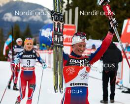 11.01.2015, Val di Fiemme, Italy (ITA): Heidi Weng (NOR), Therese Johaug (NOR), Marit Bjoergen (NOR), (l-r)  - FIS world cup cross-country, tour de ski, final climb women, Val di Fiemme (ITA). www.nordicfocus.com. © Felgenhauer/NordicFocus. Every downloaded picture is fee-liable.