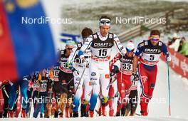 09.01.2015, Val di Fiemme, Italy (ITA): Marcus Hellner (SWE), Niklas Dyrhaug (NOR), (l-r)  - FIS world cup cross-country, tour de ski, mass men, Val di Fiemme (ITA). www.nordicfocus.com. © Felgenhauer/NordicFocus. Every downloaded picture is fee-liable.
