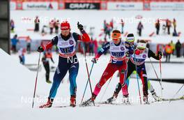 18.01.2015, Otepaeae, Estland (EST): (l-r) Yulia Romanova (RUS)  followed by Celine Brun-Lie (NOR), Rossignol, KV+, Rottefella - FIS world cup cross-country, team sprint, Otepaeae (EST). www.nordicfocus.com. © Laiho/NordicFocus. Every downloaded picture is fee-liable.