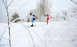 23.01.2015, Rybinsk, Russia (RUS):  Matti Heikkinen (FIN), Salomon, One Way followed by David Hofer (ITA) - FIS world cup cross-country, 15km men, Rybinsk (RUS). www.nordicfocus.com. © Laiho/NordicFocus. Every downloaded picture is fee-liable.