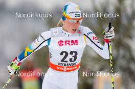 25.01.2015, Rybinsk, Russia (RUS): Maria Graefnings (SWE), Fischer, One Way, Alpina, Rottefella, Craft - FIS world cup cross-country, skiathlon women, Rybinsk (RUS). www.nordicfocus.com. © Laiho/NordicFocus. Every downloaded picture is fee-liable.