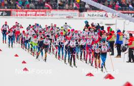 25.01.2015, Rybinsk, Russia (RUS): group after the start - FIS world cup cross-country, skiathlon women, Rybinsk (RUS). www.nordicfocus.com. © Laiho/NordicFocus. Every downloaded picture is fee-liable.