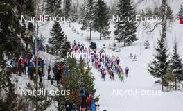 25.01.2015, Rybinsk, Russia (RUS): group after the start - FIS world cup cross-country, skiathlon women, Rybinsk (RUS). www.nordicfocus.com. © Laiho/NordicFocus. Every downloaded picture is fee-liable.