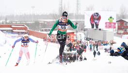 14.02.2015, Oestersund, Sweden (SWE): Rosamund Musgrave (GBR), Emilia Lindstedt (SWE), (l-r)  - FIS world cup cross-country, individual sprint, Oestersund (SWE). www.nordicfocus.com. © Felgenhauer/NordicFocus. Every downloaded picture is fee-liable.