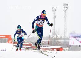 14.02.2015, Oestersund, Sweden (SWE): Anastassiya Slonova (KAZ), Viktoriya Lanchakova (KAZ), (l-r)  - FIS world cup cross-country, individual sprint, Oestersund (SWE). www.nordicfocus.com. © Felgenhauer/NordicFocus. Every downloaded picture is fee-liable.