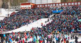 14.02.2015, Oestersund, Sweden (SWE): crowded spectators stand during the finals - FIS world cup cross-country, individual sprint, Oestersund (SWE). www.nordicfocus.com. © Felgenhauer/NordicFocus. Every downloaded picture is fee-liable.