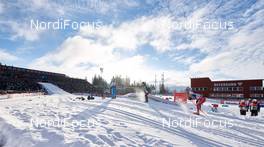 14.02.2015, Oestersund, Sweden (SWE): athletes in front of Oestersund biathlon stadium - FIS world cup cross-country, individual sprint, Oestersund (SWE). www.nordicfocus.com. © Felgenhauer/NordicFocus. Every downloaded picture is fee-liable.