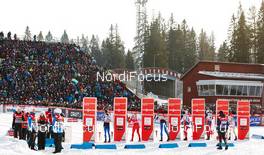 14.02.2015, Oestersund, Sweden (SWE): athletes ready for the start - FIS world cup cross-country, individual sprint, Oestersund (SWE). www.nordicfocus.com. © Felgenhauer/NordicFocus. Every downloaded picture is fee-liable.