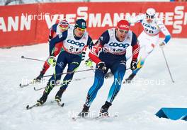14.02.2015, Oestersund, Sweden (SWE): Nikolay Chebotko (KAZ), Alexander Panzhinskiy (RUS), (l-r)  - FIS world cup cross-country, individual sprint, Oestersund (SWE). www.nordicfocus.com. © Felgenhauer/NordicFocus. Every downloaded picture is fee-liable.