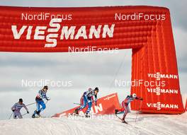14.02.2015, Oestersund, Sweden (SWE): Alex Harvey (CAN), Toni Ketelae (FIN), Matias Strandvall (FIN), Sondre Turvoll Fossli (NOR), (l-r)  - FIS world cup cross-country, individual sprint, Oestersund (SWE). www.nordicfocus.com. © Felgenhauer/NordicFocus. Every downloaded picture is fee-liable.