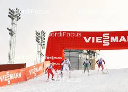14.02.2015, Oestersund, Sweden (SWE): Maicol Rastelli (ITA), Nikolay Chebotko (KAZ), Timo Andre Bakken (NOR), (l-r)  - FIS world cup cross-country, individual sprint, Oestersund (SWE). www.nordicfocus.com. © Felgenhauer/NordicFocus. Every downloaded picture is fee-liable.