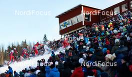 14.02.2015, Oestersund, Sweden (SWE): the women's final in between many spectators - FIS world cup cross-country, individual sprint, Oestersund (SWE). www.nordicfocus.com. © Felgenhauer/NordicFocus. Every downloaded picture is fee-liable.
