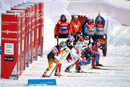 14.02.2015, Oestersund, Sweden (SWE): Stefanie Boehler (GER), Jennie Oeberg (SWE), Natalia Matveeva (RUS), at the start - FIS world cup cross-country, individual sprint, Oestersund (SWE). www.nordicfocus.com. © Felgenhauer/NordicFocus. Every downloaded picture is fee-liable.