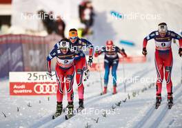 14.02.2015, Oestersund, Sweden (SWE): Maiken Caspersen Falla (NOR), Astrid Uhrenholdt Jacobsen (NOR), (l-r)  - FIS world cup cross-country, individual sprint, Oestersund (SWE). www.nordicfocus.com. © Felgenhauer/NordicFocus. Every downloaded picture is fee-liable.