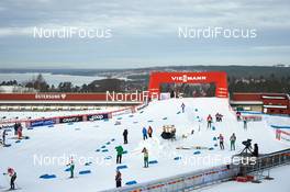 13.02.2015, Oestersund, Sweden (SWE): how to pass a shooting range - final uphill into the stadium - FIS world cup cross-country, training, Oestersund (SWE). www.nordicfocus.com. © Felgenhauer/NordicFocus. Every downloaded picture is fee-liable.