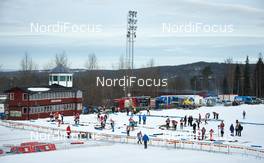 13.02.2015, Oestersund, Sweden (SWE): ski depot and team area seen from above - FIS world cup cross-country, training, Oestersund (SWE). www.nordicfocus.com. © Felgenhauer/NordicFocus. Every downloaded picture is fee-liable.