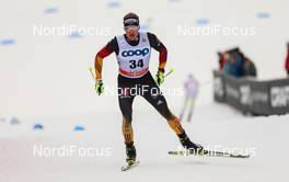 07.03.2015, Lahti, Finland (FIN): Sebastian Eisenlauer (GER), Fischer, One Way, Rottefella, Adidas - FIS world cup cross-country, individual sprint, Lahti (FIN). www.nordicfocus.com. © Laiho/NordicFocus. Every downloaded picture is fee-liable.
