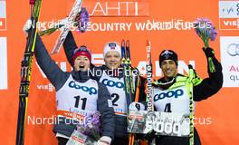 07.03.2015, Lahti, Finland (FIN): (l-r) Sindre Bjoernestad Skar (NOR), Fischer, Swix, Eirik Brandsdal (NOR), Fischer, Alpina, Rottefella and Richard Jouve (FRA), Rossignol, One Way - FIS world cup cross-country, individual sprint, Lahti (FIN). www.nordicfocus.com. © Laiho/NordicFocus. Every downloaded picture is fee-liable.