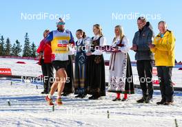 14.03.2015, Oslo, Norway (NOR): Petter Northug (NOR), Fischer, Swix, Rottefella running to the victory ceremony - FIS world cup cross-country, mass men, Oslo (NOR). www.nordicfocus.com. © Laiho/NordicFocus. Every downloaded picture is fee-liable.