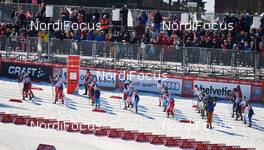 15.03.2015, Oslo, Norway (NOR): ready for the start - FIS world cup cross-country, mass women, Oslo (NOR). www.nordicfocus.com. © Felgenhauer/NordicFocus. Every downloaded picture is fee-liable.