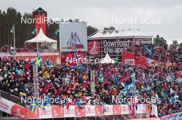 25.02.2015, Falun, Sweden (SWE): Grandstand with fans - FIS nordic world ski championships, cross-country, 15km men, Falun (SWE). www.nordicfocus.com. © NordicFocus. Every downloaded picture is fee-liable.