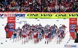 28.02.2015, Falun, Sweden (SWE): women's start - FIS nordic world ski championships, cross-country, 30km women, Falun (SWE). www.nordicfocus.com. © NordicFocus. Every downloaded picture is fee-liable.