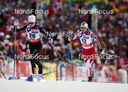 28.02.2015, Falun, Sweden (SWE): Seraina Boner (SUI), Ingvild Flugstad Oestberg (NOR), (l-r)  - FIS nordic world ski championships, cross-country, 30km women, Falun (SWE). www.nordicfocus.com. © NordicFocus. Every downloaded picture is fee-liable.