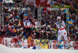 28.02.2015, Falun, Sweden (SWE): Stefanie Boehler (GER), Anna Haag (SWE), (l-r)  - FIS nordic world ski championships, cross-country, 30km women, Falun (SWE). www.nordicfocus.com. © NordicFocus. Every downloaded picture is fee-liable.