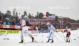 01.03.2015, Falun, Sweden (SWE): Lars Nelson (SWE), Aivar Rehemaa (EST), (l-r)  - FIS nordic world ski championships, cross-country, 50km men, Falun (SWE). www.nordicfocus.com. © NordicFocus. Every downloaded picture is fee-liable.