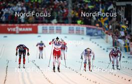19.02.2015, Falun, Sweden (SWE): Justyna Kowalczyk (POL), Marit Bjoergen (NOR), Stina Nilsson (SWE), Maiken Caspersen Falla (NOR), (l-r)  - FIS nordic world ski championships, cross-country, individual sprint, Falun (SWE). www.nordicfocus.com. © NordicFocus. Every downloaded picture is fee-liable.