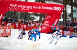 19.02.2015, Falun, Sweden (SWE): Alex Harvey (CAN), Federico Pellegrino (ITA), Calle Halfvarsson (SWE), (l-r)  - FIS nordic world ski championships, cross-country, individual sprint, Falun (SWE). www.nordicfocus.com. © NordicFocus. Every downloaded picture is fee-liable.
