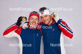 22.02.2015, Falun, Sweden (SWE): Finn Haagen Krogh (NOR), Petter Northug (NOR), (l-r)  - FIS nordic world ski championships, cross-country, medals, Falun (SWE). www.nordicfocus.com. © NordicFocus. Every downloaded picture is fee-liable.